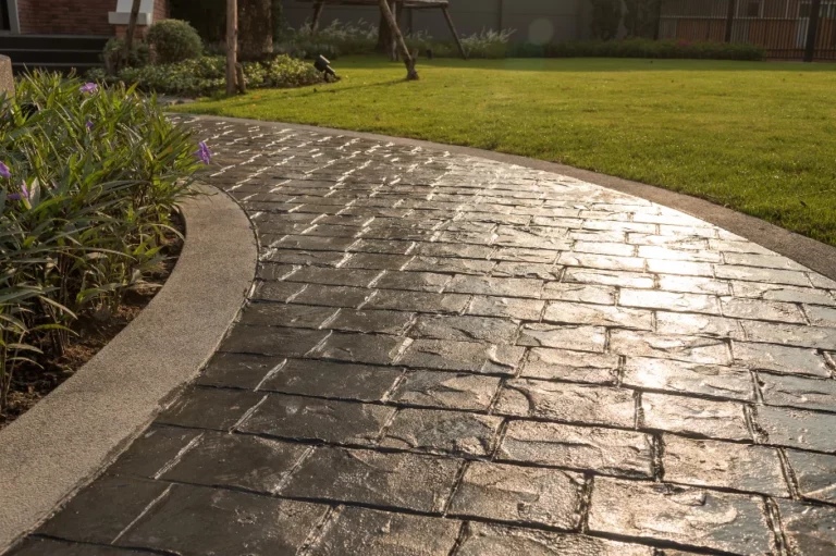stamped concrete walkway in Spring Hill, Florida
